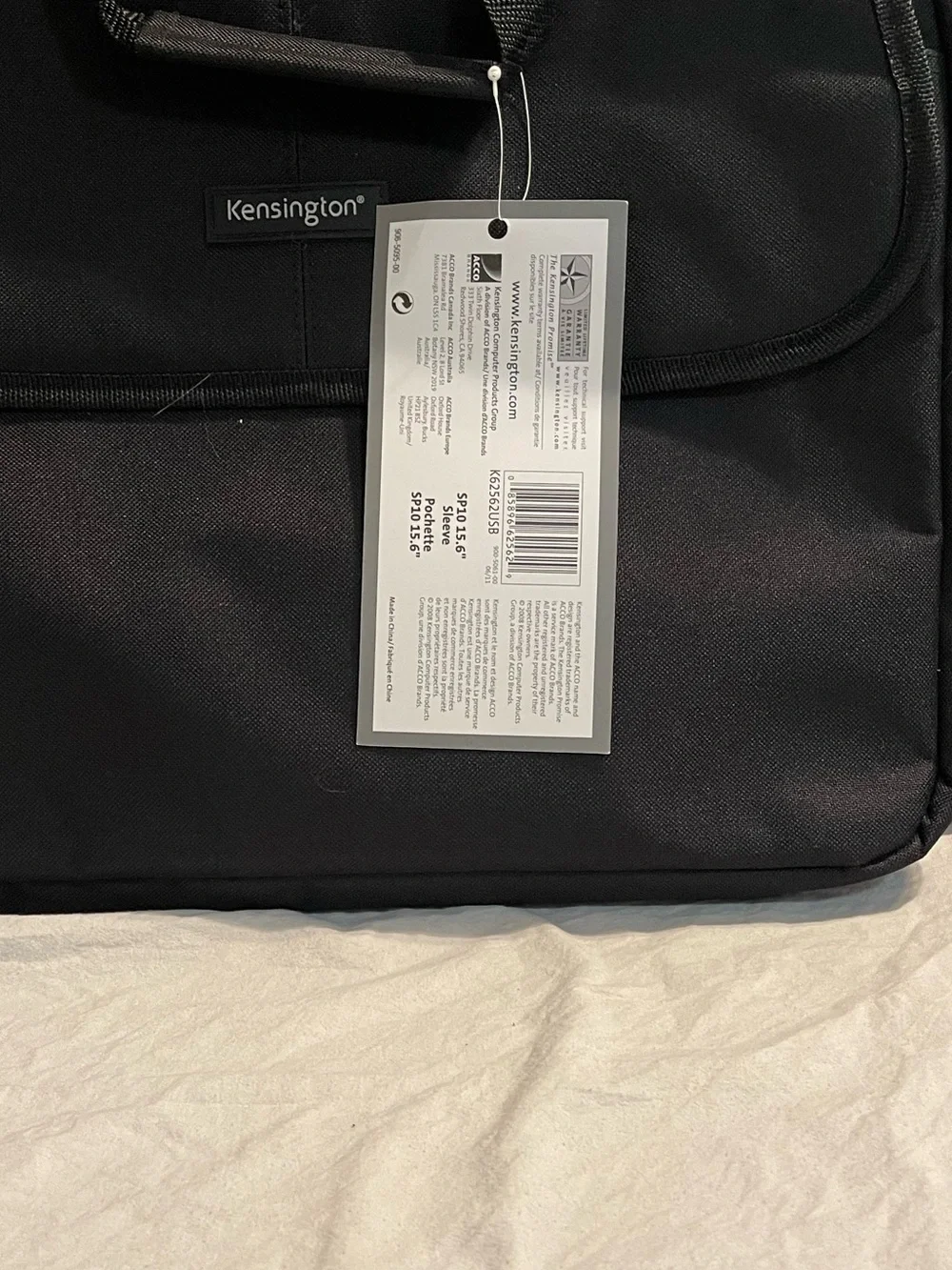Kensington Black Laptop Briefcase - Professional Men's Business Bag